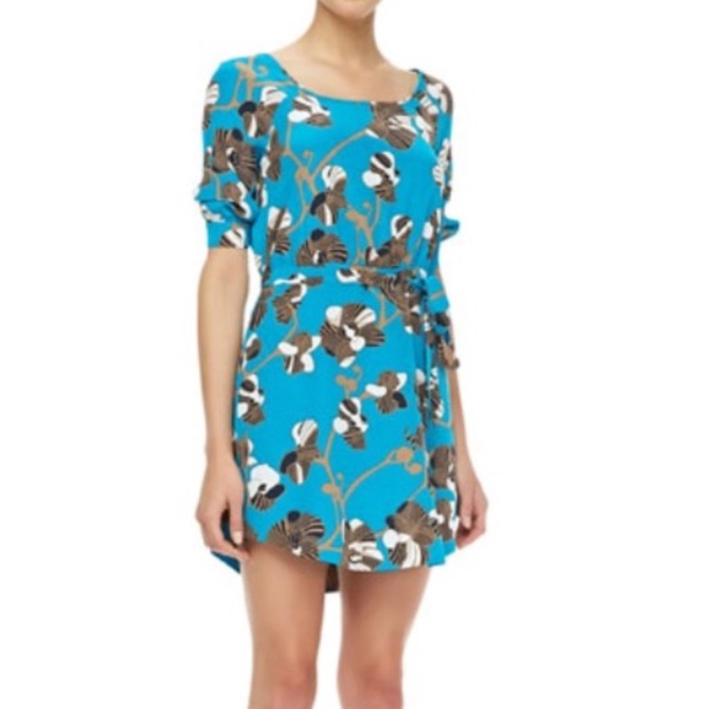 DVF Dress in teal print